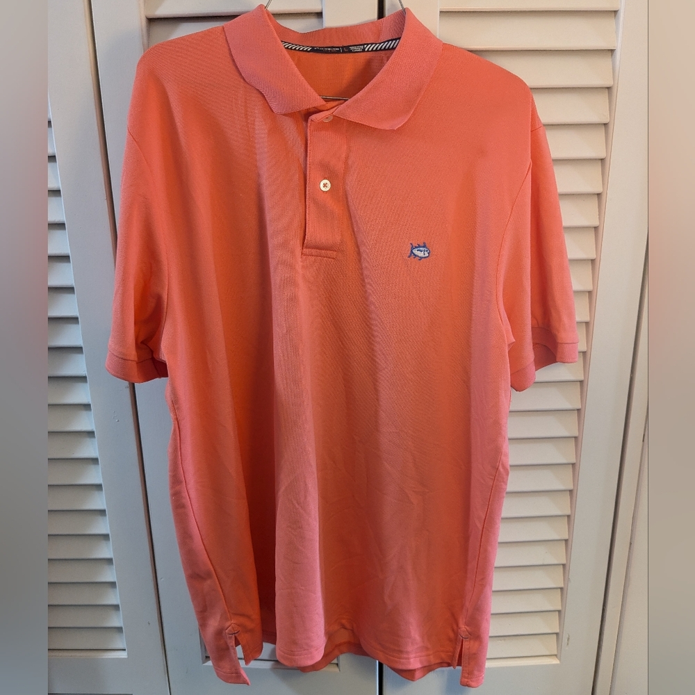 Southern Tide Vibrant Coral Polo Shirt
